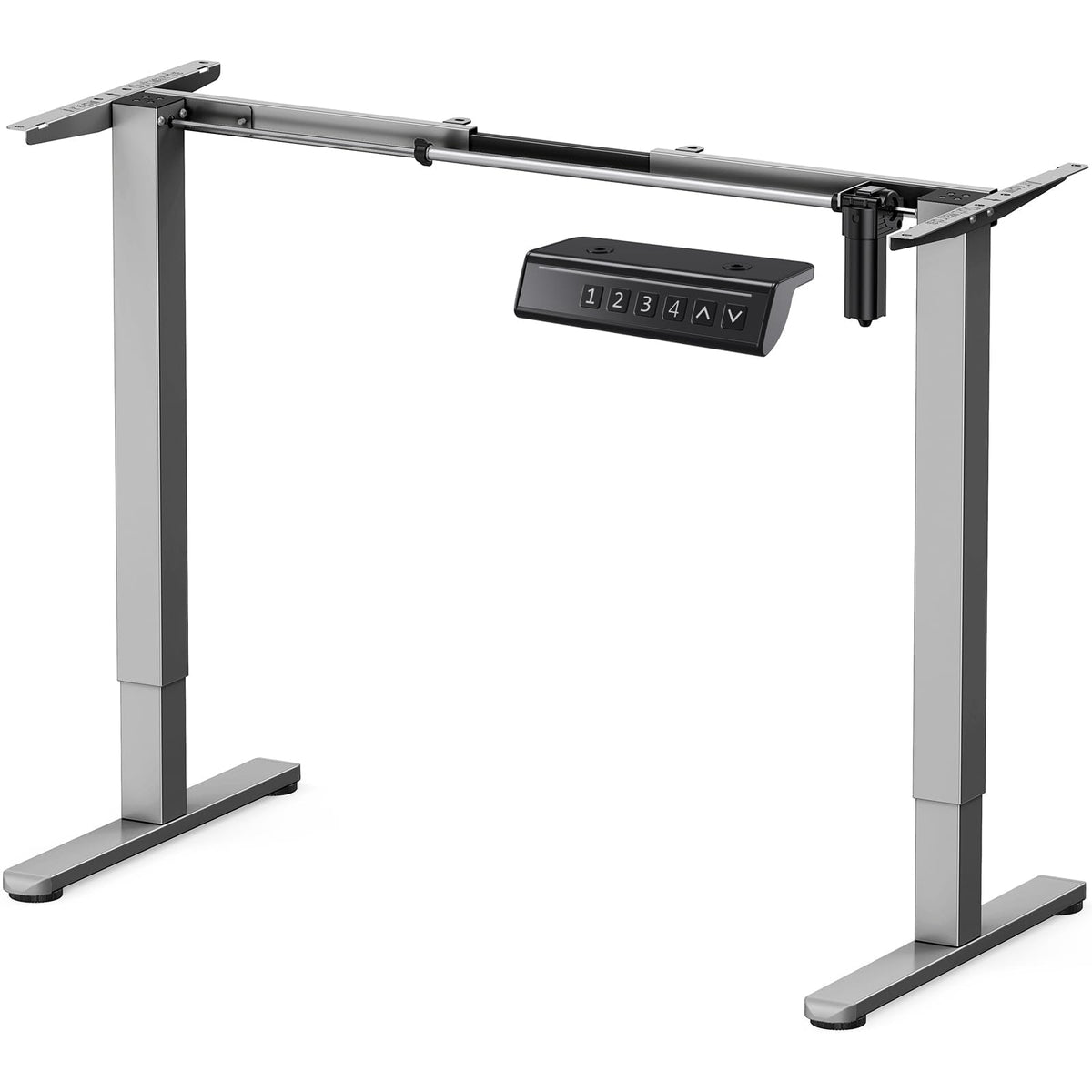 ErGear Electric Standing Desk Legs, 4 Memory Height Settings Height Adjustable Desk Frame, Sit Stand Table Legs Up to 47.2", Ergonomic Stand up Converter Base Workstation, White Frame Only - Grey