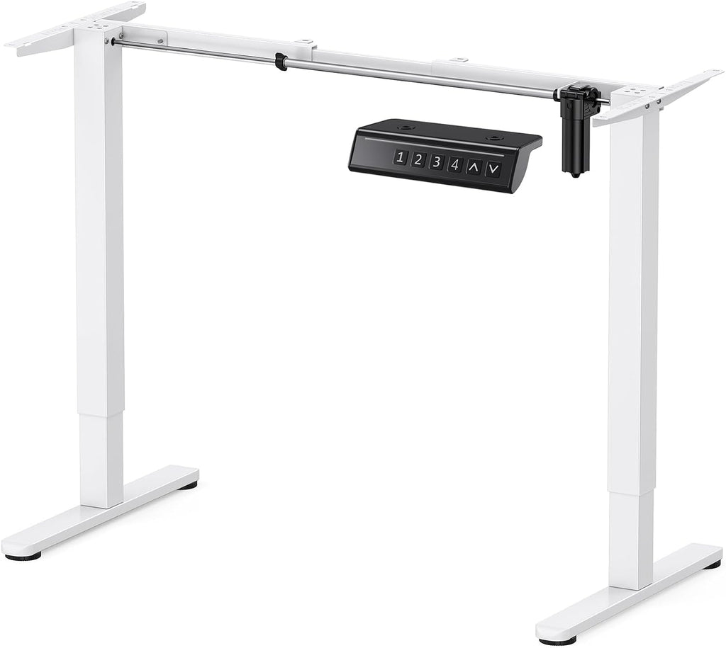 ErGear Electric Standing Desk Legs, 4 Memory Height Settings Height Adjustable Desk Frame, Sit Stand Table Legs Up to 47.2", Ergonomic Stand up Converter Base Workstation, White Frame Only - Black
