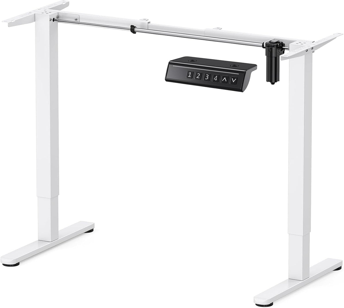 ErGear Electric Standing Desk Legs, 4 Memory Height Settings Height Adjustable Desk Frame, Sit Stand Table Legs Up to 47.2", Ergonomic Stand up Converter Base Workstation, White Frame Only - Black