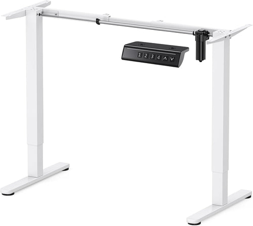 ErGear Electric Standing Desk Legs, 4 Memory Height Settings Height Adjustable Desk Frame, Sit Stand Table Legs Up to 47.2", Ergonomic Stand up Converter Base Workstation, White Frame Only - Black