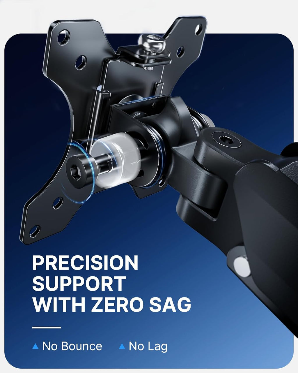 ErGear Heavy Duty Monitor Arm for 13-49″ Ultrawide Screens, 37.4 lbs Capacity, Full Motion Monitor Desk Mount, Rock-Solid Support, Dual C-Clamp & Grommet Mount, VESA 75x75/100x100mm - Triple Arms