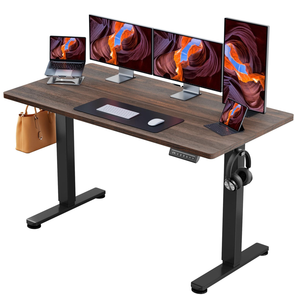 ErGear Height Adjustable Electric Standing Desk, 63 x 28 Inches Sit Stand up Desk, Memory Computer Home Office Desk, Black -