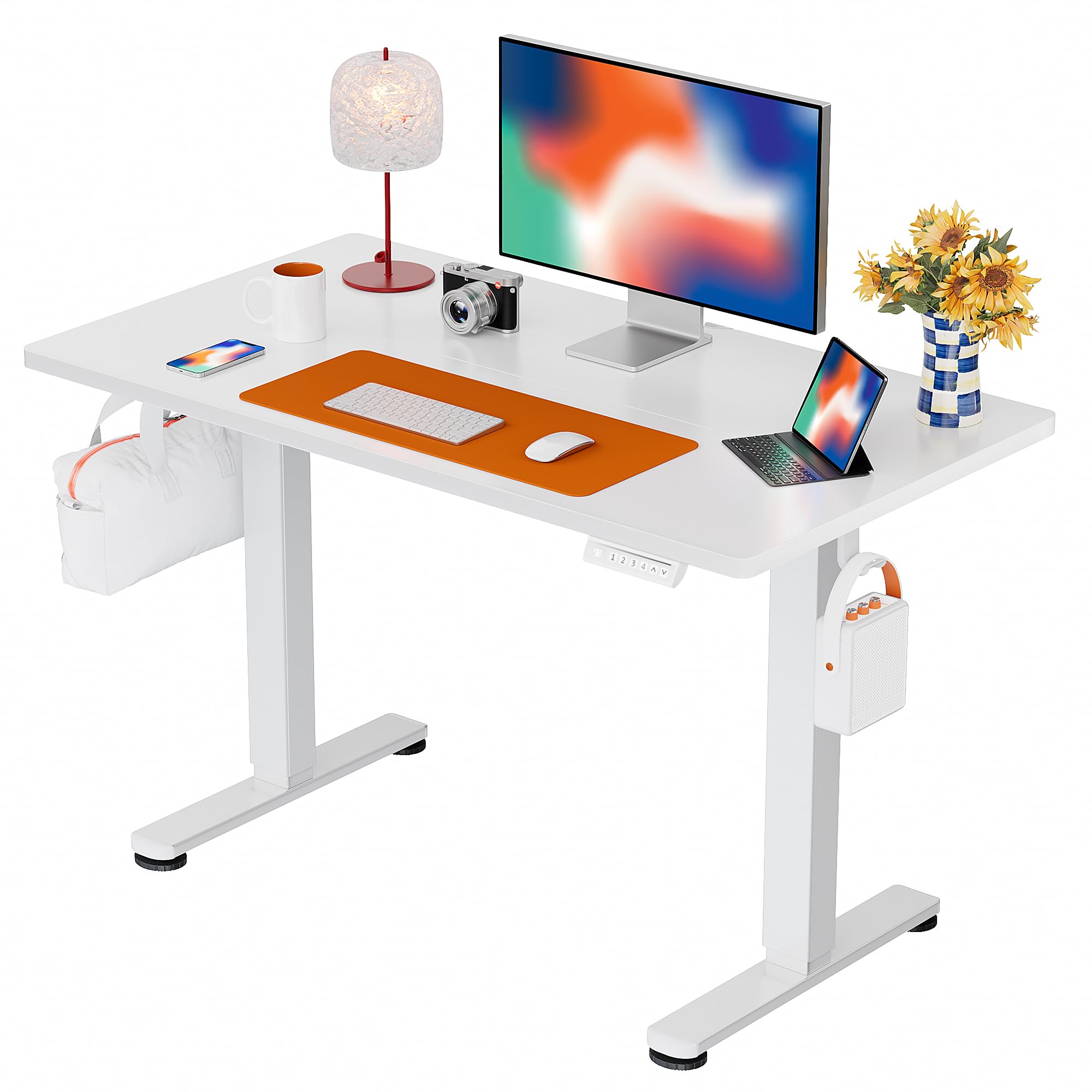ErGear Height Adjustable Electric Standing Desk, 63 x 28 Inches Sit Stand up Desk, Memory Computer Home Office Desk, Black -