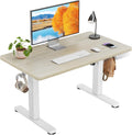 ErGear Low Height Adjustable Desk, Lifts 18.9-28.4 Inches, 35 X 20 Inches Electric Standing Desk for Kids, 4 Height Memory Settings & Storage Hooks, Home Office Computer Table & Study Desk, Natural -