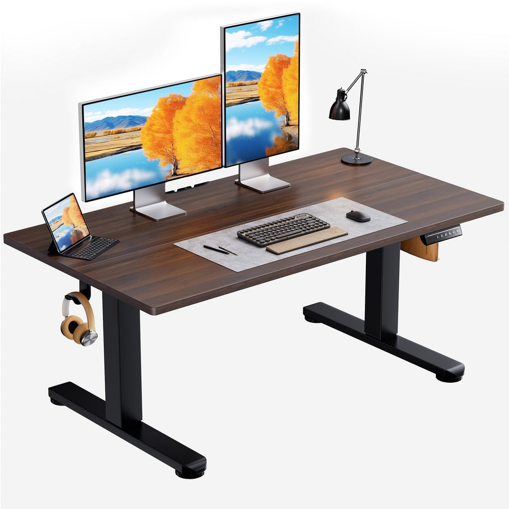 ErGear Low Height Adjustable Desk, Lifts 18.9-28.4 Inches, 35 X 20 Inches Electric Standing Desk for Kids, 4 Height Memory Settings & Storage Hooks, Home Office Computer Table & Study Desk, Natural -