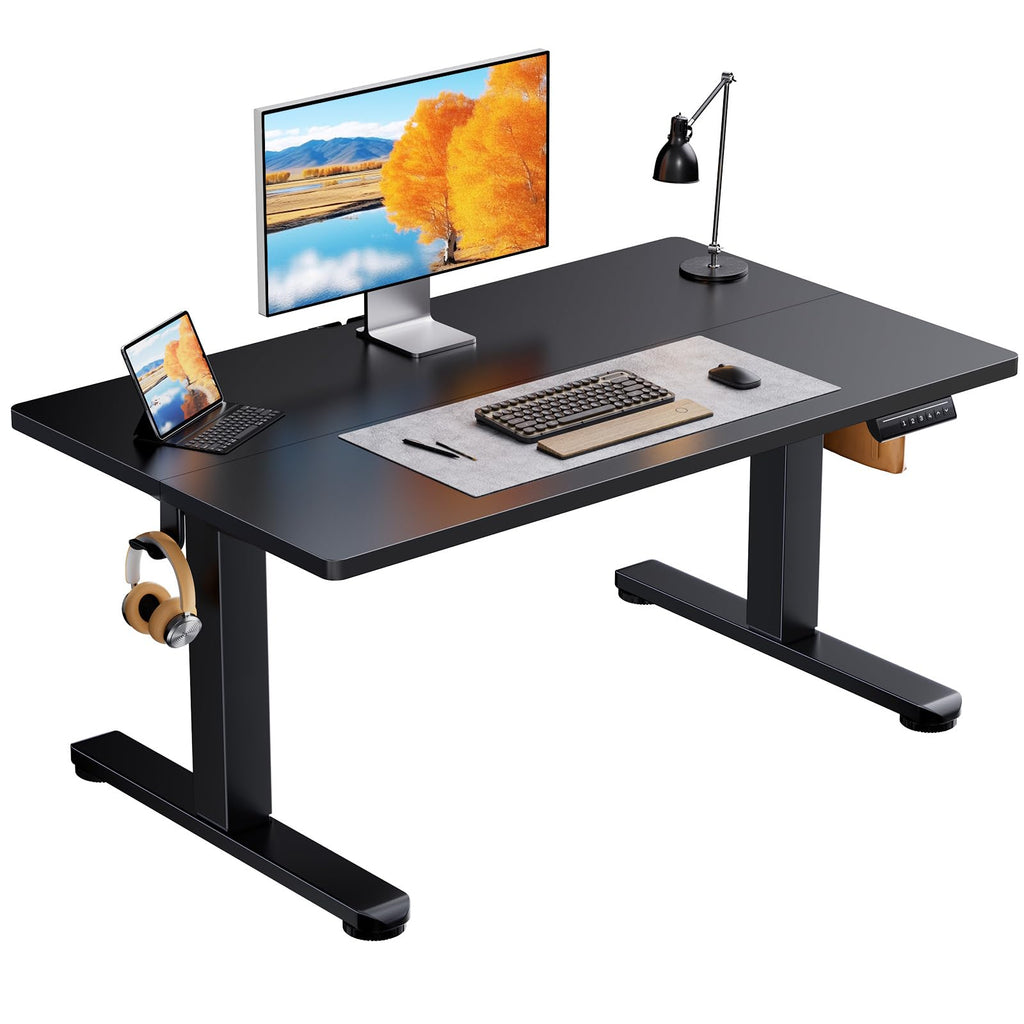 ErGear Low Height Adjustable Desk, Lifts 18.9-28.4 Inches, 35 X 20 Inches Electric Standing Desk for Kids, 4 Height Memory Settings & Storage Hooks, Home Office Computer Table & Study Desk, Natural -