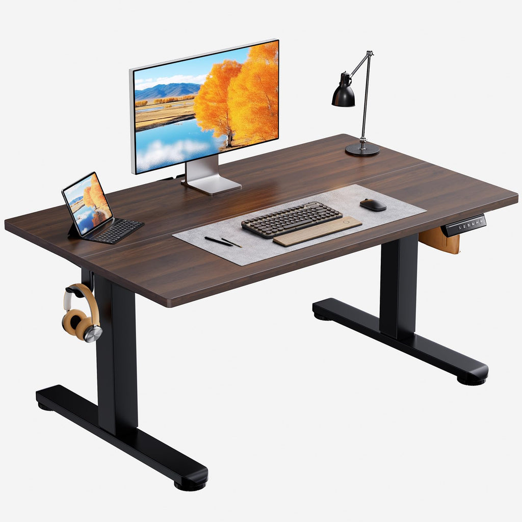 ErGear Low Height Adjustable Desk, Lifts 18.9-28.4 Inches, 35 X 20 Inches Electric Standing Desk for Kids, 4 Height Memory Settings & Storage Hooks, Home Office Computer Table & Study Desk, Natural -