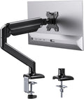 ErGear Single Monitor Arm for 13-36 Inch Screens, 22 lbs Capacity | Full-motion adjustment, C-clamp or grommet mounting, cable clips, 22 lbs support, ultrawide setup, VESA 75x75/100x100mm - 13"-36"
