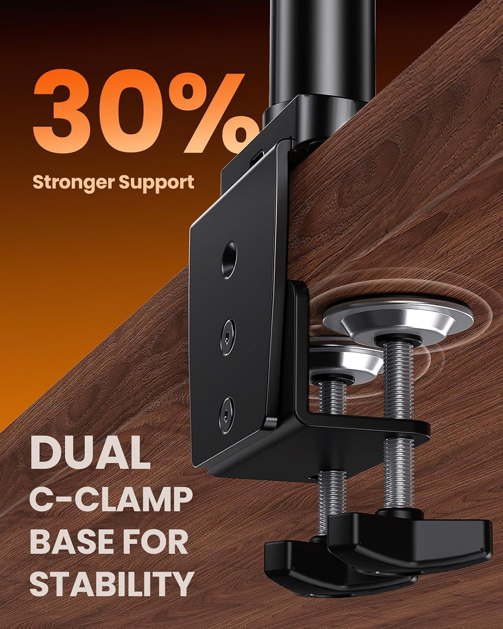 ErGear Triple Monitor Mount for 13-32 Inch Screens, 19.8 lbs per Arm | Dual C-Clamp Stability, Full-Motion Monitor Arms, Tilt, Swivel, Rotation, One-Hand Adjustment, Space-Saving, 2 Setup Options -