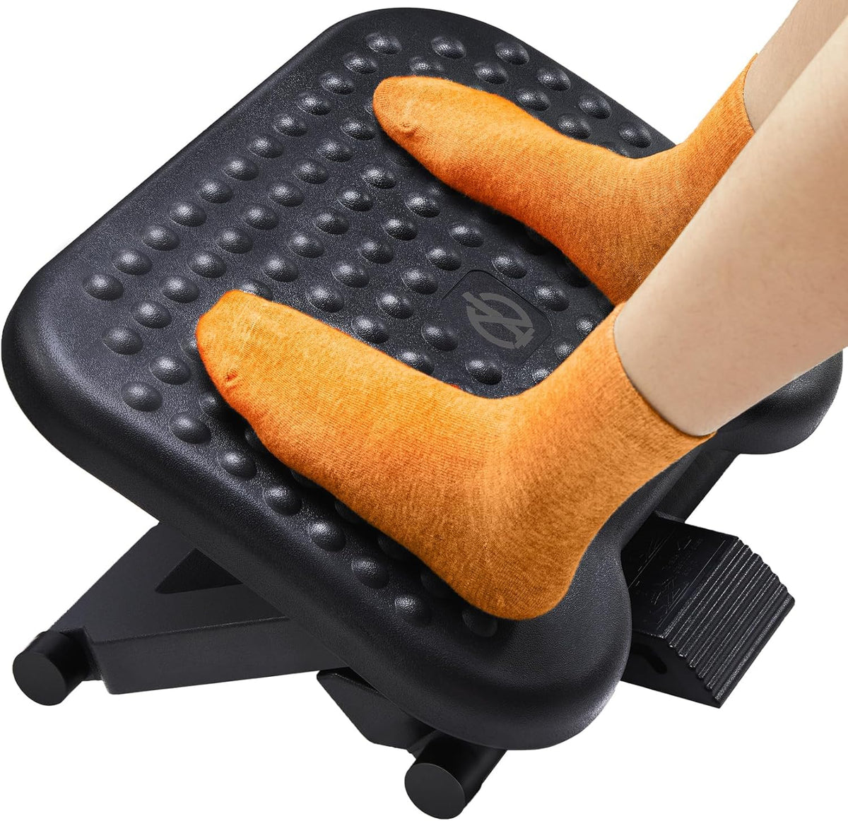 ErGear Under Desk Footrest, Adjustable Foot Rest with 3 Height Settings and 30-Degree Angle, Ergonomic Desk Foot Rest with Massage Texture, Foot and Leg Rest for Home & Office -