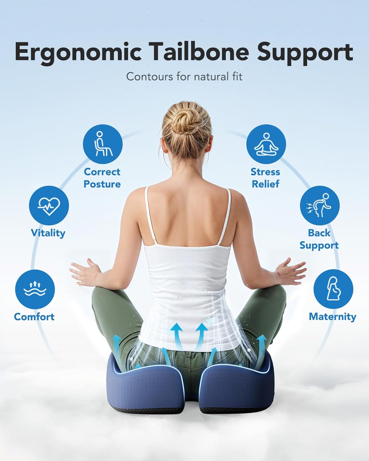 Ergonomic Seat Cushion for Office Chair - 