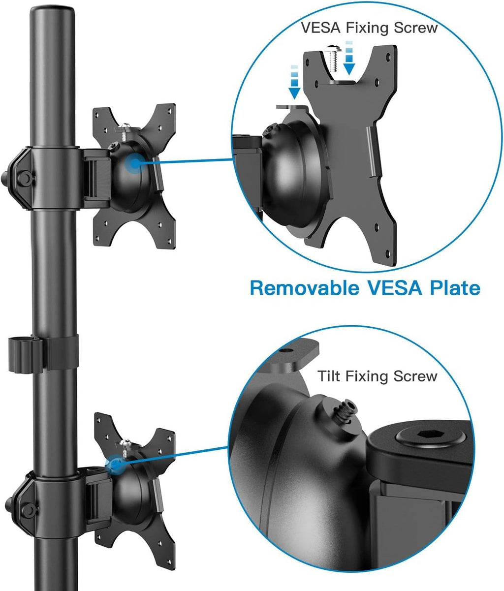 HM2 Vertical Dual Monitor Mount for 13" to 32" Screens - 