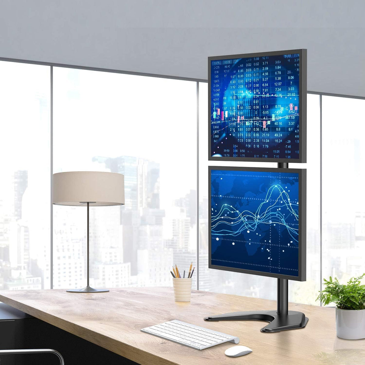 HM2 Vertical Dual Monitor Mount for 13" to 32" Screens - 