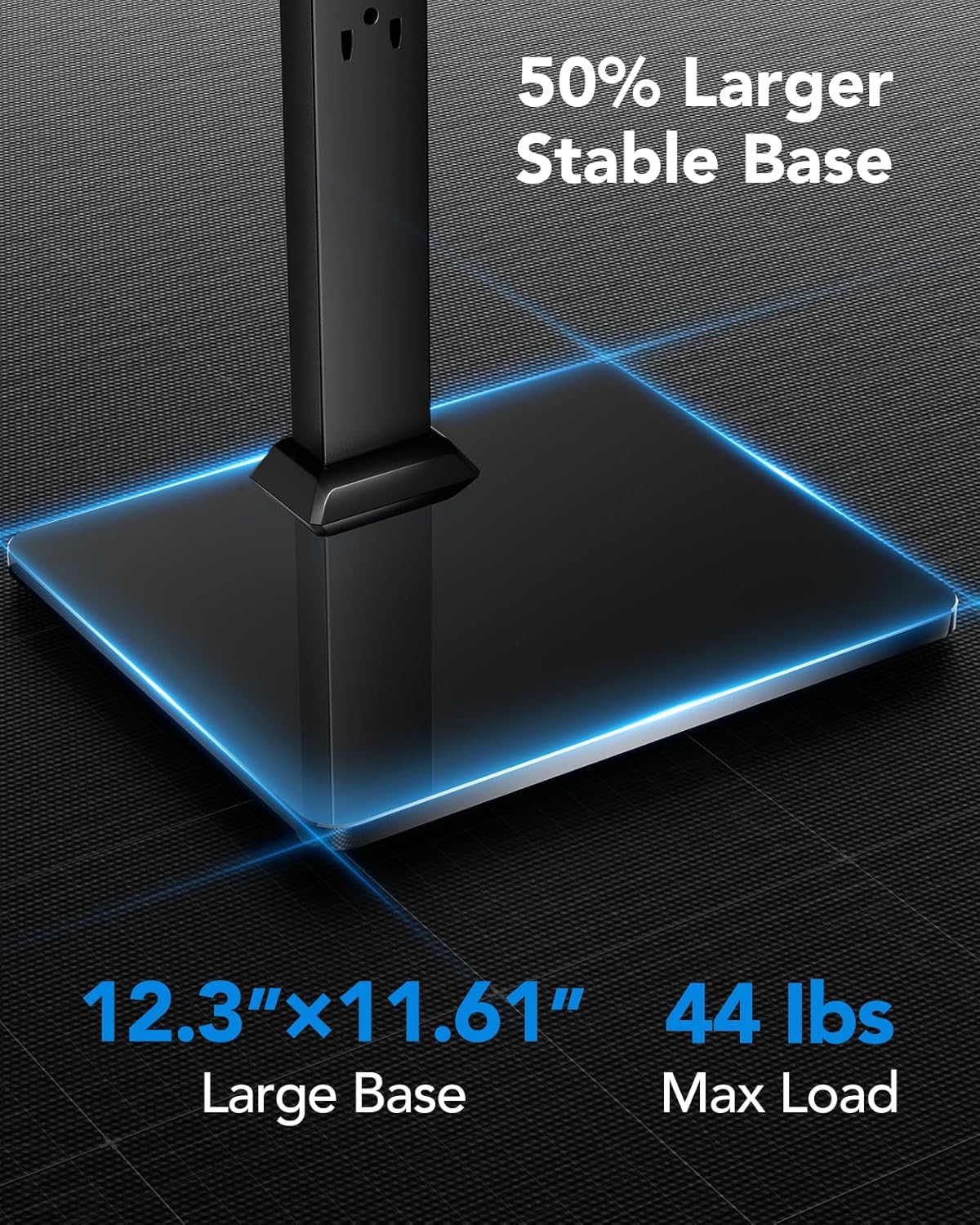 HUANUO Dual Monitor Stand for 13 to 34 Inch, Max Load 44 lbs, Vertical Monitor Mount, Freestanding Monitor Riser with Swivel, Tilt, Rotation, 13 Height Settings, Max VESA 100x100 -