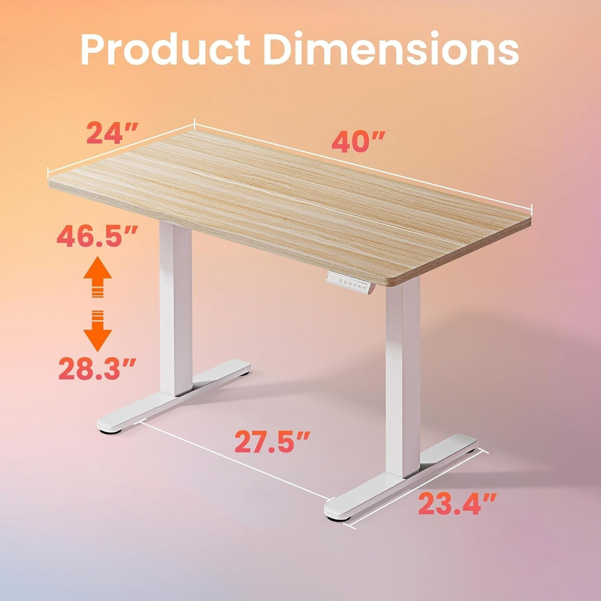 HUANUO electric standing desk - 40" x 24"