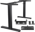 HUANUO Standing Desk Frame with 220lbs Powerful Brushless Motor, Thick T-Shaped Adjustable Desk Legs Made of Automotive-Grade Steel, for Max 75″ x 35″ Desktop, for Home Office, Black Frame Only - Black