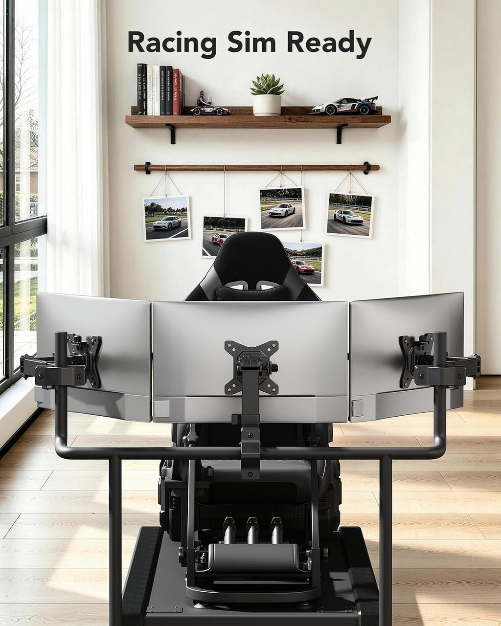 HUANUO Universal Full Motion Pole Mount Monitor Arm, Fits 13–32 Inch Screen | VESA Mount Bracket Fits Existing and Desk Pole, Office or Gaming Setup, Rack, RV, Outdoor Pole, 75mm or 100mm, Holds 22 lbs -