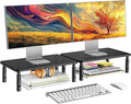 HUANUO Monitor Stand, 2 Pack, Monitor Riser, 2 Monitor Stand Height Adjustable, Computer Monitor Stand for 2 Monitors,Laptop Stand for Desk