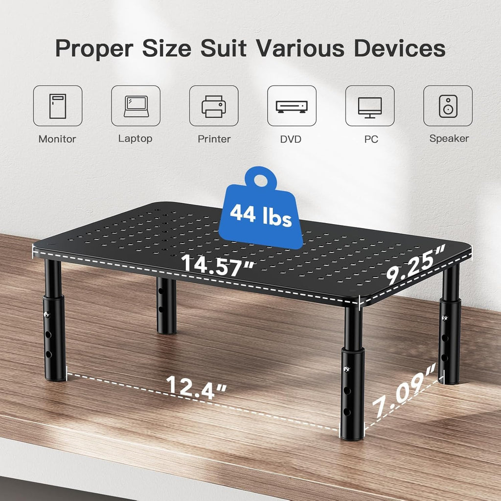 HUANUO Monitor Stand, 2 Pack, Monitor Riser, 2 Monitor Stand Height Adjustable, Computer Monitor Stand for 2 Monitors,Laptop Stand for Desk