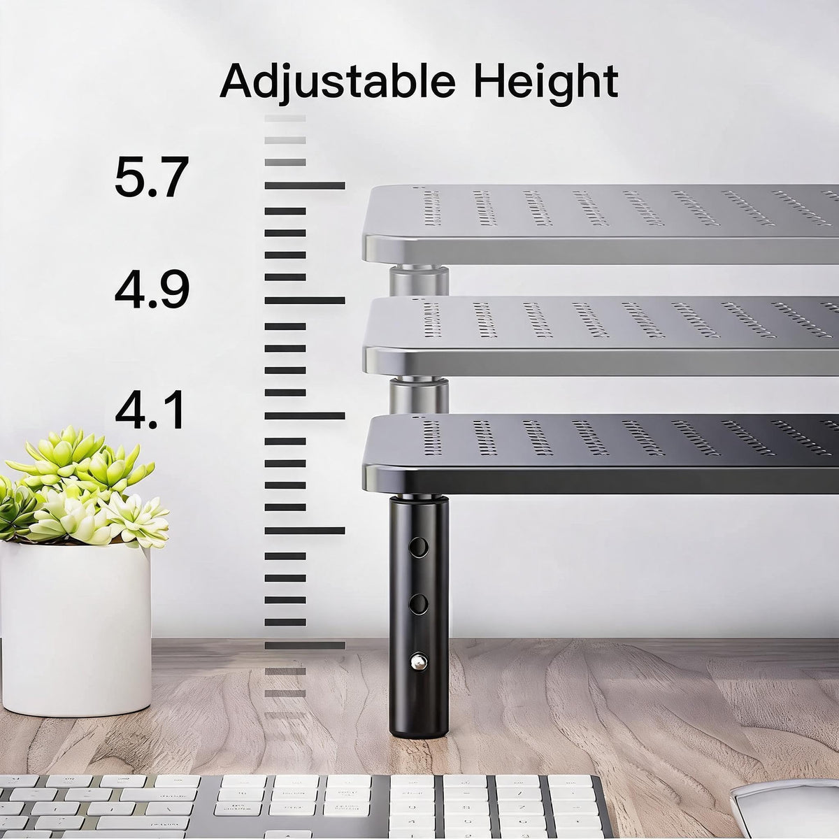 HUANUO Monitor Stand, 2 Pack, Monitor Riser, 2 Monitor Stand Height Adjustable, Computer Monitor Stand for 2 Monitors,Laptop Stand for Desk