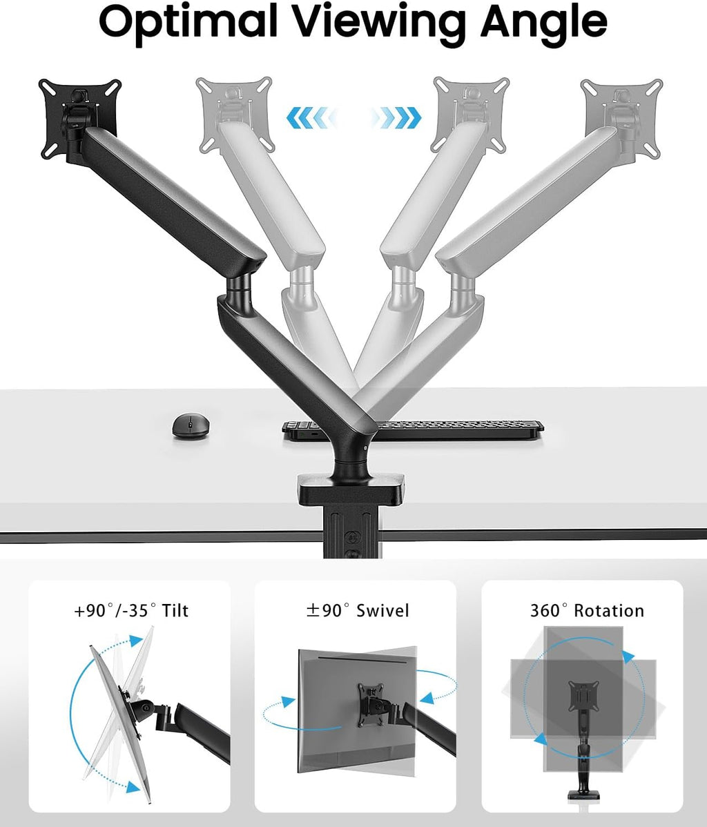 SM1 Single Monitor Mount for 13 - 40 Inch Screens up to 24 lbs - 