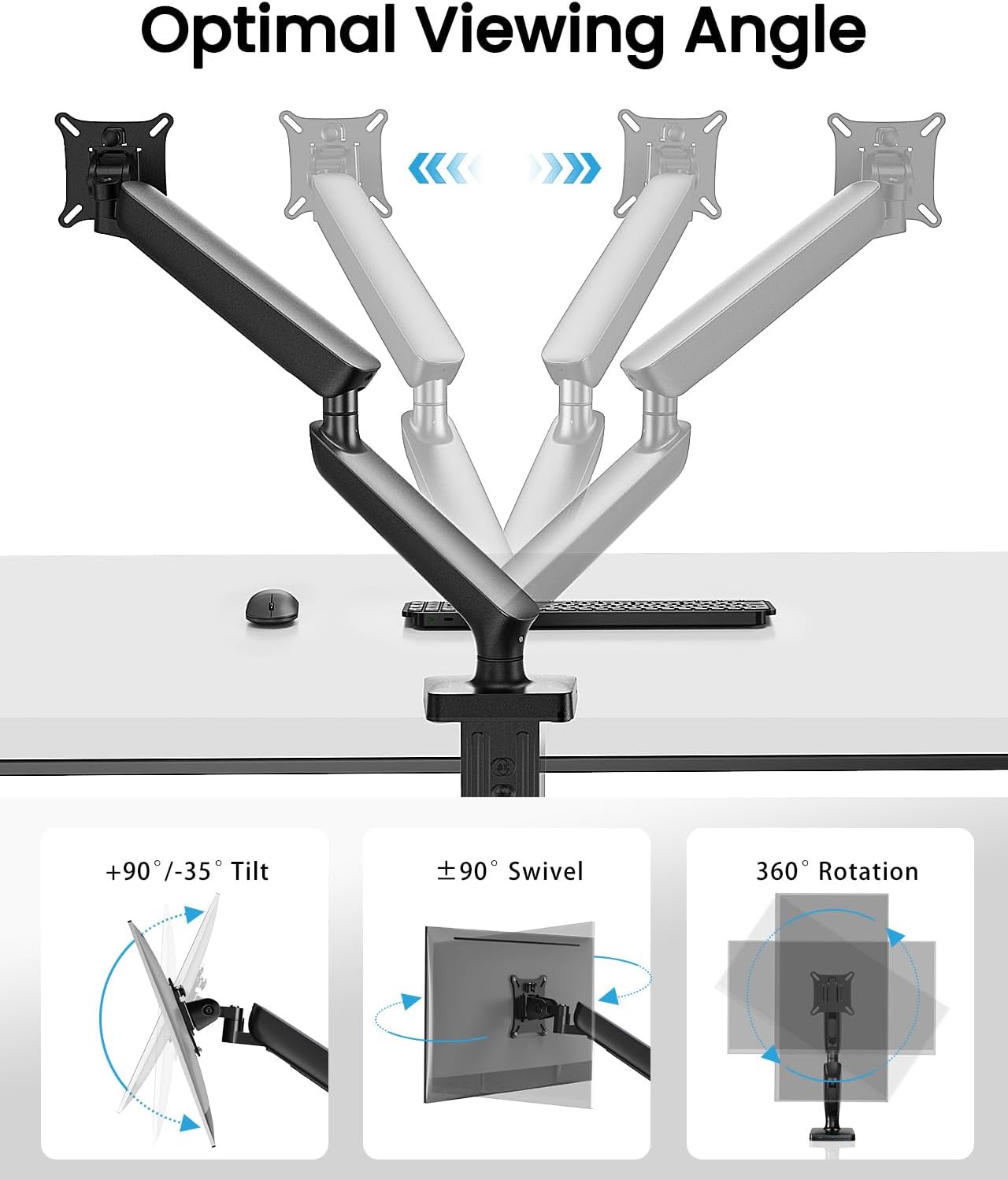 SM1 Single Monitor Mount for 13 - 40 Inch Screens up to 24 lbs - 