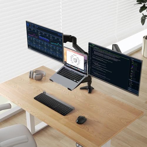 TS4 Dual Monitor & Laptop Mount - For 32" Monitors and 17" Laptops - 